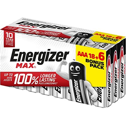 Image of Energizer - Max, Pack of 18+6 AAA 1.5V Batteries, More Power and Long Lasting for Daily Use, Sulfation-Free and Maintains Charge for 10 Years