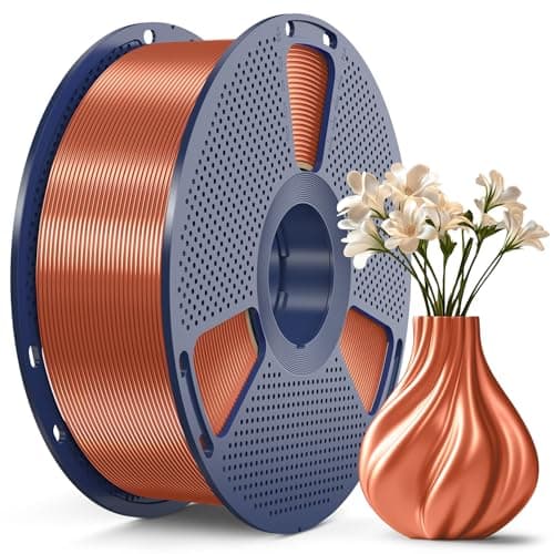 Image of SUNLU Silk PLA+ Filament, Shiny Metallic Silk 3D Filament 1.75mm, High Strength PLA Plus 3D Printer Filament, 1KG Spool, Copper