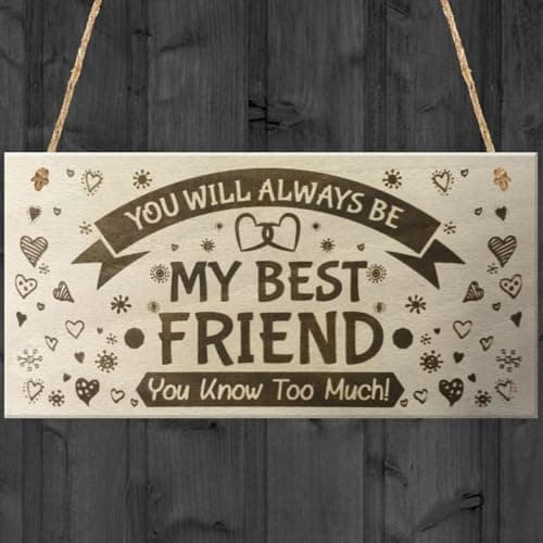 Image of Signs Plaques You Will Always Be My Best Friend Hanging Plaque House Decor