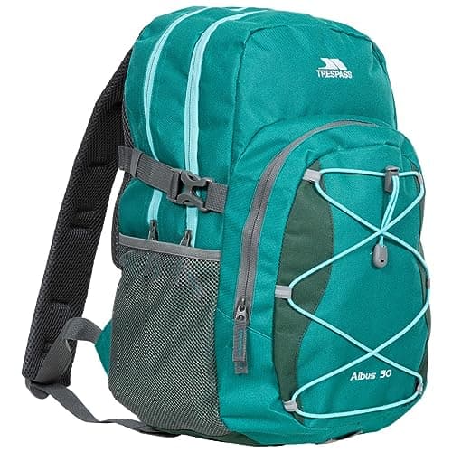 Image of Trespass Mens Backpack Albus - Perfect Rucksack for School Hiking Camping or Work, 30 Litre with Padded Straps, Multi Function With Internal Pockets