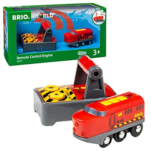 Image of BRIO World Remote Control Toy Train Engine for Kids Age 3 Years Up - Wooden Railway Set Add On Accessories