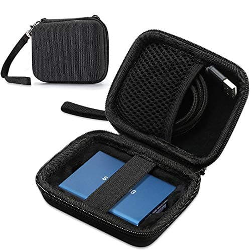 Image of ProCase Carrying Case Bag for Samsung T3 T5, Compact Hard Eva Shockproof Carry Cover Case for Samsung T5 / T3 / T1 Portable SSD 250GB 500GB 1TB 2TB USB 3.1 Type C Hard Drive –Black