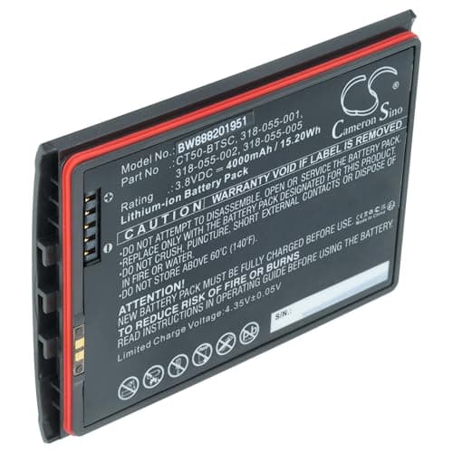 Image of vhbw Battery Replacement for Dolphin 318-055-001, CT50-BTSC, 318-055-002 for Handheld Mobile Computer (4000 mAh, 3.8 V, Li-Ion)