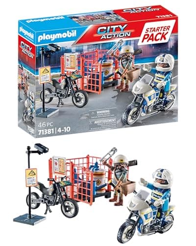 Image of Playmobil 71381 City Action Police Starter Pack, Police Gifting Toy, Fun Imaginative Role-Play, PlaySets Suitable for Children Ages 4+