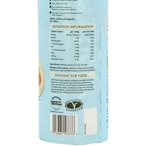 Image of Kallo Low Fat Rice Cakes 130g X 8 (Pack of 8)