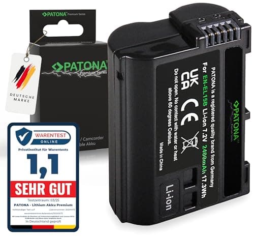 Image of PATONA Premium Battery EN-EL15b 2400mAh Replacement for Nikon EN-EL15 ENEL15b Compatible with Nikon 1 V1 Z6 Z7 D7100 D7200 D7500 EN EL15 EL15b D600 D800 D800E D810 D850 (Not for Zf)