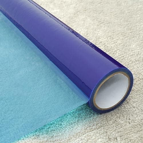 Image of WINSOME Heavy Duty Carpet Protector Film - 60 Micron Thickness Strong Self Adhesive Roll Water Resistant Floor Protector Plastic Dust Sheet Cover | 60 cm x 25M Roll