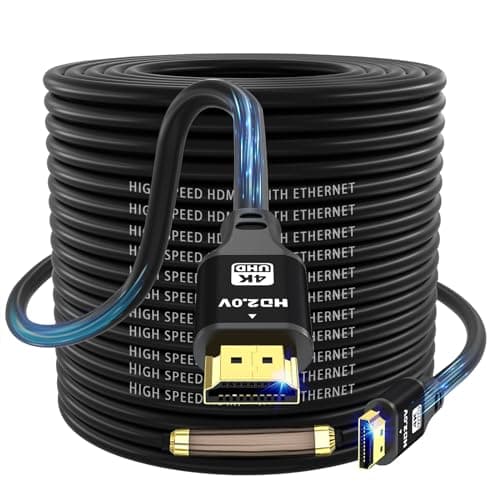 Image of charlore Long HDMI Cable 30m, 4K@60Hz 18Gbps High Speed HDMI 2.0 Cord, Ultra HD,Video 4K,1080p,3D,Arc, HDR Compatible with TV, Projector, Monitor, Home Theater, Blu-Ray (Gold)