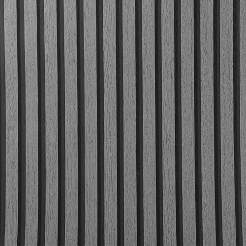Image of Anttyscar Black and Dark Grey Wood Slat Wallpaper, 3D Natural Wood Effect Panel Wallpaper for Living Room Hallway Stairs Lounge Hall Bedroom Reception Walls