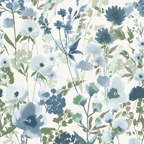 Image of Catherine Lansfield Countryside Floral Wallpaper Blue