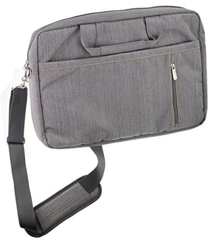 Image of Navitech 15.6” Grey laptop bag with shoulder strap compatible with the Compatible With The Acer Chromebook 15 CB515-1HT-P39B, Pentium N4200, 15.6"