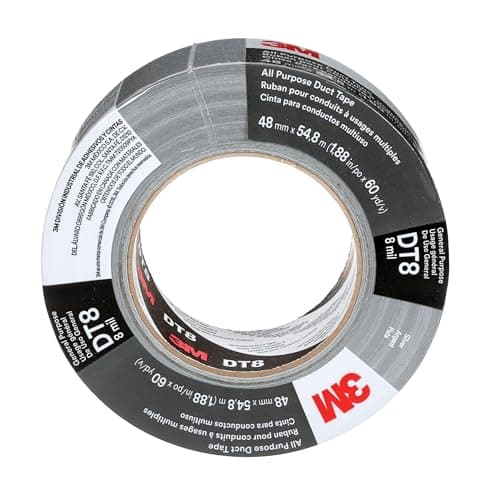 Image of 3M DT823S All Purpose Duct Tape DT8, Silver, 48 mm x 23 m, 0.2 mm, Individually Wrapped, 1 Roll