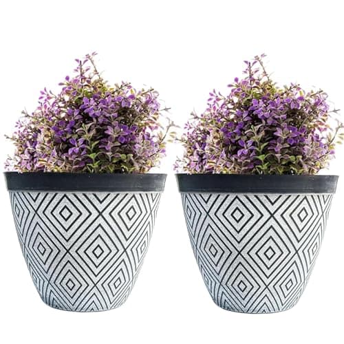 Image of SG Traders Plant Pot Set - Stylish Planters for Outdoor Gardening - Versatile Garden Planters for Home, Large Plant Pots Ideal for Houseplants, Premium Pots and Planter for Garden Décor (Pack of 2)
