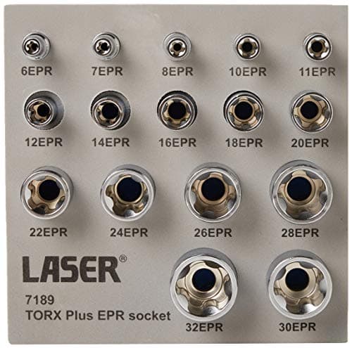 Image of Laser 7189 Torx® Plus EPR Socket Set 1/4"D, 3/8"D, 1/2"D 16pc