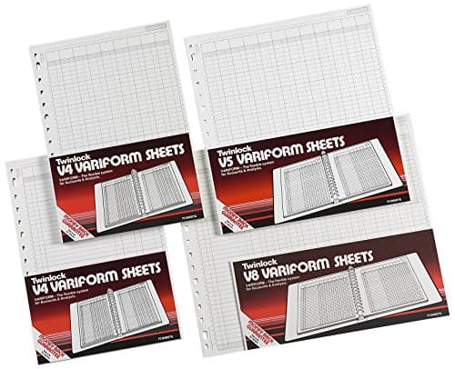 Image of Rexel Twinlock Variform Multi-Ring Binder V8 Cash Refill Sheets Feint (Pack of 75)
