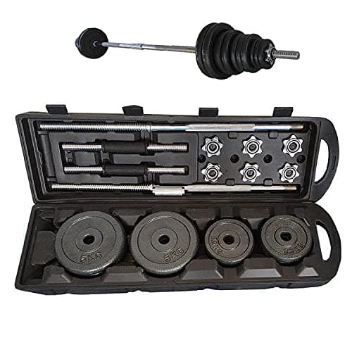 Image of Jym Flex 50KG Barbell Adjustable Dumbbell Set Cast Iron Spinlock Gym Weights