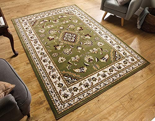Image of Sincerity Sherborne Traditional Rug. Green 80cm x 150cm