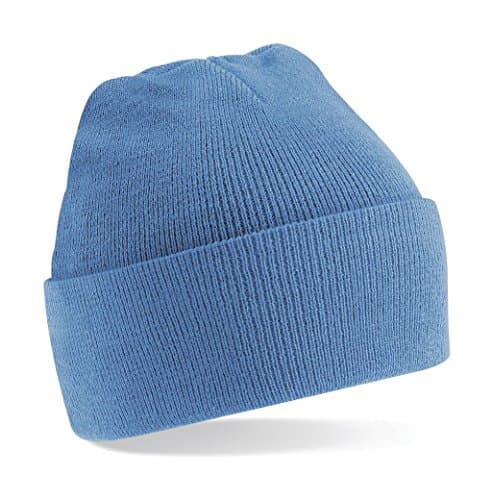 Image of Beechfield Unisex Turn-up Beanie, Sky Blue Baseball Cap, Blue (Sky Blue), One Size