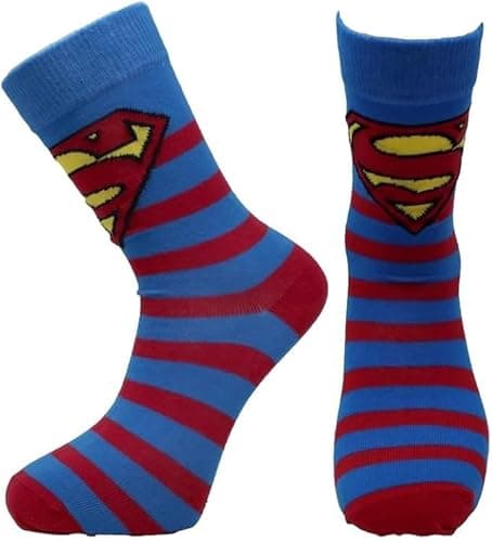 Image of Budget Gifts Superman Logo Mens Calf Socks Size 6-11