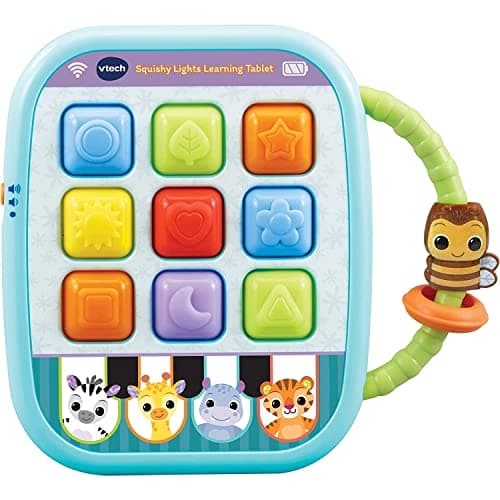 Image of VTech Baby Squishy Lights Learning Tablet, Sensory Toy with Lights, Colours & Sounds, for Boys & Girls 6, 12, 24 + months, English Version