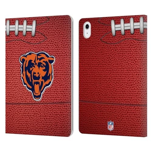 Image of Head Case Designs Officially Licensed NFL Football Chicago Bears Graphics Leather Wallet Case Compatible With Apple iPad Air 11 2020/2022/2024/2025