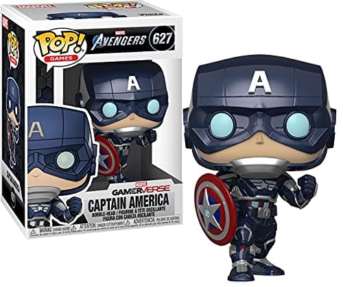 Image of Funko POP! Marvel: Marvel Avengers Game-Capt Captain America - (Stark Tech Suit) - Collectable Vinyl Figure - Gift Idea - Official Merchandise - Toys for Kids & Adults - Video Games Fans