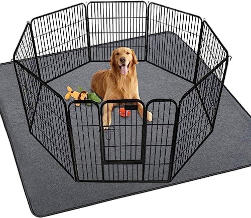 Image of ULIGOTA Extra Large Washable Dog Pee Pad 182x182cm Non-Slip Pet Playpen Mat Waterproof Reusable Floor Mat for Puppy/Senior Dog Whelping Incontinence Housebreaking