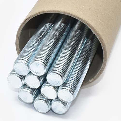 Image of Pack of 10 x M12 Metric Threaded Stud/Rod/BAR - 300mm Length - ZINC Plated