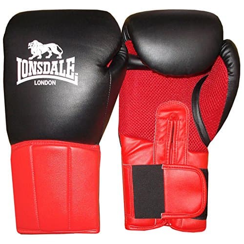Image of Lonsdale Performer Boxing Gloves, Unisex, Performer Boxhandschuhe, red/black, 16 oz