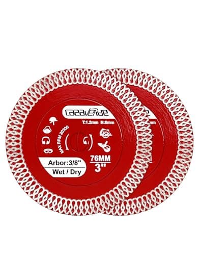 Image of Casaverde 2Pcs Diamond Cutting Disc 76mm 3Inch,Super Thin Porcelain Blade Cutting on Porcelain,Tiles,Stones,Marble and Ceramics