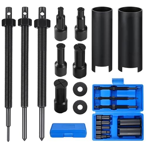 Image of Coptiner 12PCS Motorcycle Inner Bearing Puller Kit, 5 Collets 9-23mm, Blind Hole Bearing Removal Tool Set with Slide Hammer for Wheel, Sprocket Hub, Gear & Needle Bearings