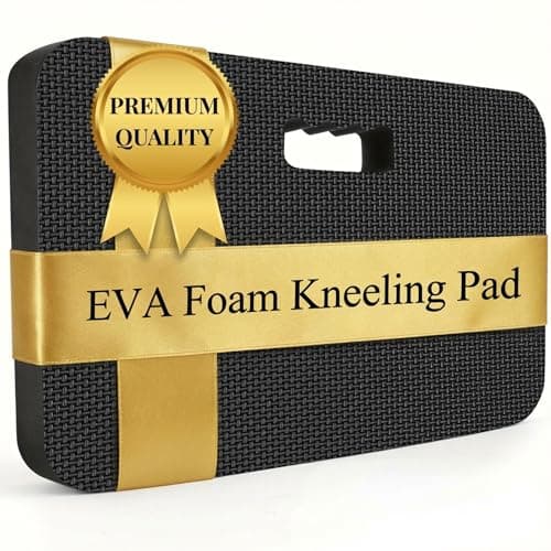 Image of Calzette Premium EVA Foam Kneeling Pad – Ultra-Thick 4 cm Knee Support for Gardening & Home Tasks | Waterproof, High-Density, Ultra-Light 350g with Built-In Handle (Black)