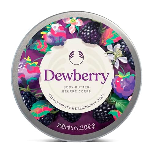 Image of The Body Shop Dewberry Body Butter (1x 200ml) Intensive Moisturiser for Dry Skin, Fruity and Floral Scent with Community Fair Trade Shea Butter, 96-Hour Deep Hydration, Vegan Certified Formula