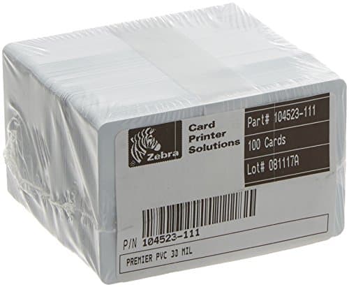 Image of Zebra 104523-111 Plastic Sheets, Premier PVC 30 ml, Pack of 100