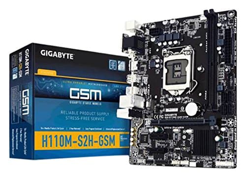 Image of Gigabyte ga-h110 m-s2h-gsm Intel H110 lga1151, VT-X, Dual, Intel, PC, Intel Micro ATX Motherboard (DIMM)
