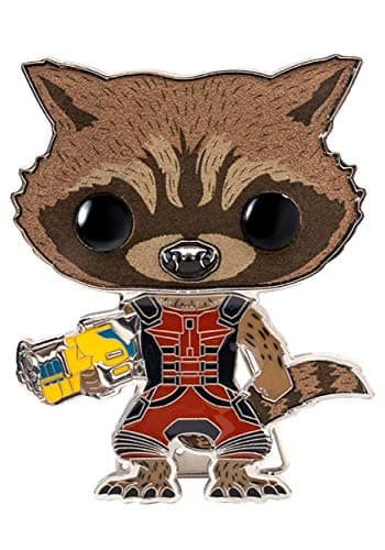 Image of Loungefly Funko POP! Enamel Pin: Rocket Raccoon - Marvel: Guardians Of the Galaxy Enamel Pins - Cute Collectable Novelty Brooch - for Backpacks & Bags - Gift Idea - Official Merchandise - Movies Fans