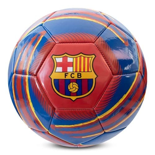 Image of Hy-Pro Officially Licensed FC Barcelona Cyclone Football – Barcelona Football Size 5, Training Match Ball for Garden and Outdoors – Collectible Fan Gift for Collecting, Training and Play