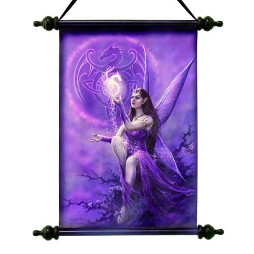 Image of Design Toscano CL75131 Celtic Dragon Fairy Canvas Wall Scroll
