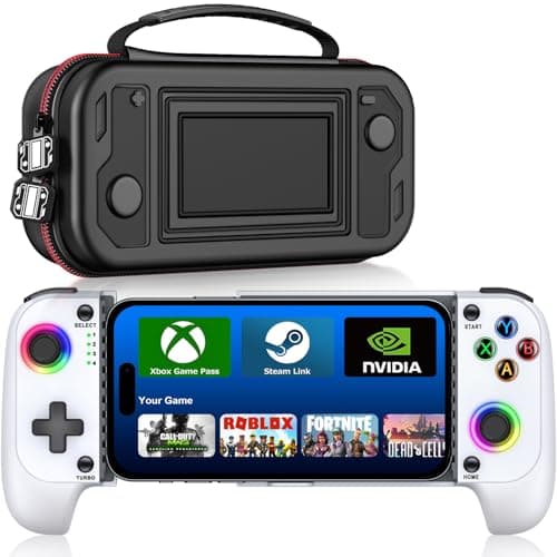 Image of For iPhone/Android Wireless Mobile Game Controller with Protective Carrying Case Bundle,Hall Effect Phone Controller for Xbox Cloud/Steam Link/GeForce Now/MFi Apple Arcade-Call of Duty,Roblox