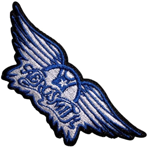 Image of Aerosmith Wings Blue Woven Patch One Size