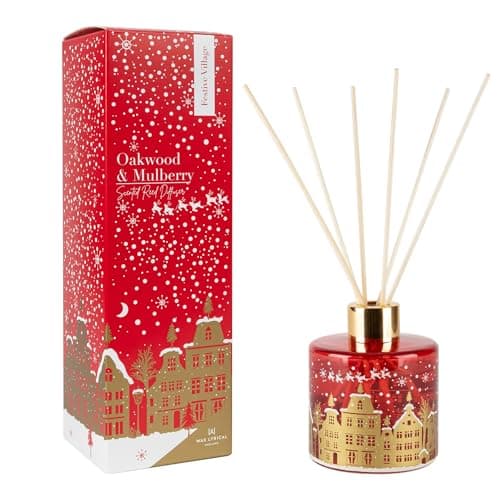 Image of WAX LYRICAL Oakwood & Mulberry Festive Scented Reed Diffuser 180ml