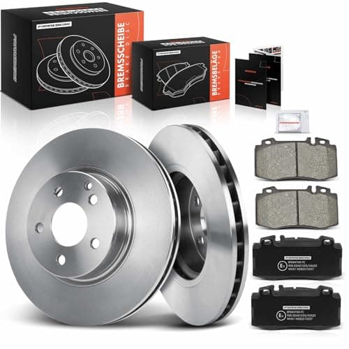 Image of Frankberg Brake Kit incl. 2x Brake Disc + 4x Brake Pad Front Compatible with CLS C219 E-Class T-Model S211 E-Class W211 Replace# 0054209520,4420052067