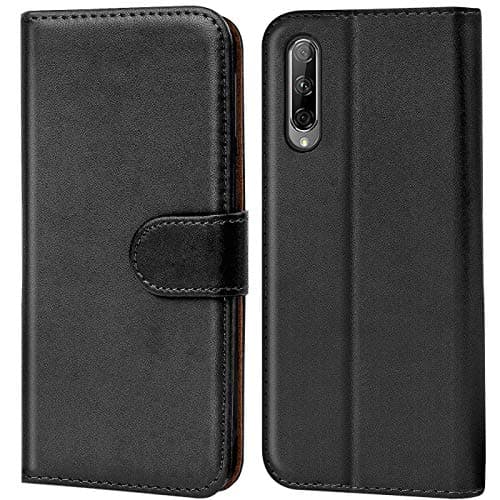 Image of Verco Wallet Case for Honor 9X Pro Book Cover with Magnetic Closure compatible with Honor 9X Pro Flip Case with Card Slots Faux Leather - Black