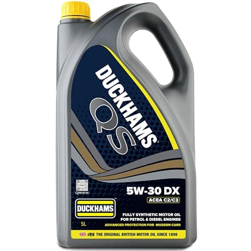 Image of Duckhams QS 5W-30 DX Fully Synthetic Engine Oil 5 Litres, ACEA C2/C3, dexos2, Mid SAPS Motor Oil for Petrol & Diesel Vehicles, VW, MB, Opel, KIA & More To Enhance Engine Protection & Performance