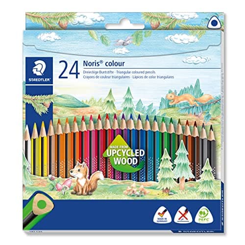 Image of STAEDTLER 187 C24 Noris Colour Triangular Pencils - Assorted Colours (Pack of 24)