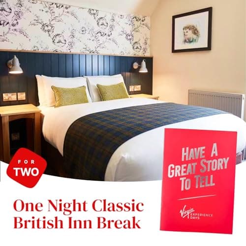 Image of Virgin Experience Days for Two One Night Classic British Inn Break – Choose from Over 45 Charming Hotels, Pubs & Inns Across the UK – Couple Experience Gift with Comfortable Stay & Breakfast Included