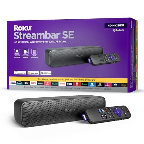 Image of Roku Streambar SE: 4K Streaming & Dialogue Enhancement, Black