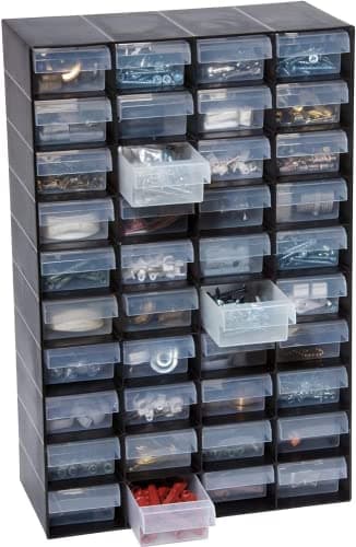 Image of Britten & James 40 Drawer Storage Cabinet Organiser Unit Black ideal for Workroom, Workshop, Garage or Shed