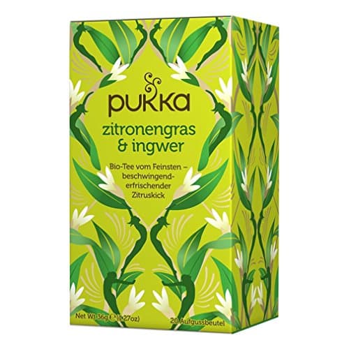 Image of Pukka Organic Ginger & Lemongrass Tea, Pack of 1 (20 x 1.8 g Tea Bags) - Organic