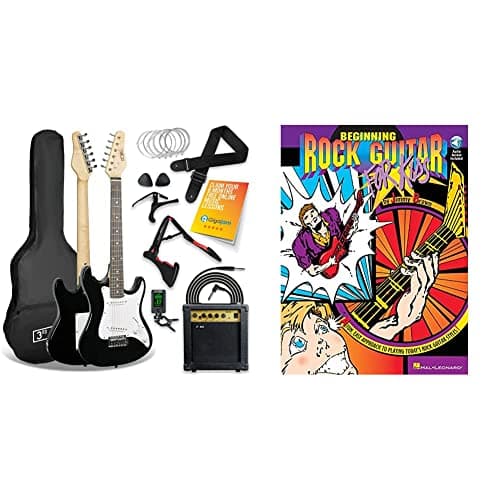Image of 3rd Avenue 3/4 Size Electric Guitar Ultimate Kit – Black: Beginner Rock Guitar for Kids with CD (Book & CD)